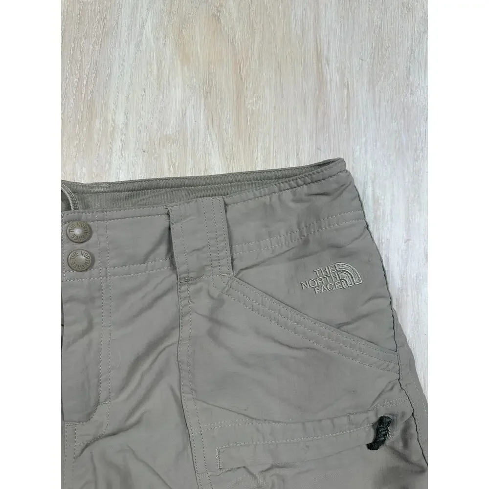 The North Face Paramount Taupe Nylon Hiking Cargo Travel Outdoor Shorts 10